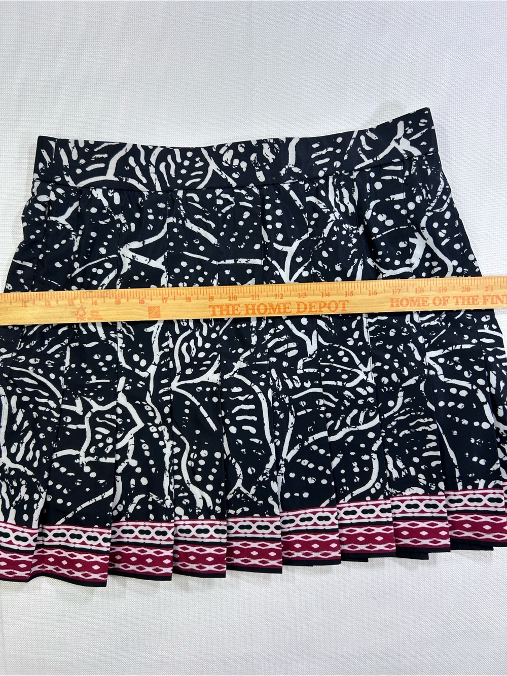 Chico’s Golf Skort Navy White Pink Print Side Zip Pockets Size 1.5 / US 10 - Picture 7 of 9